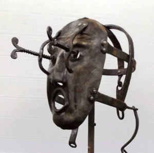 Historic iron torture mask